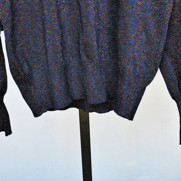 NWT Nine West Multi Sparkle Metallic Sweater - Picture 3 of 9